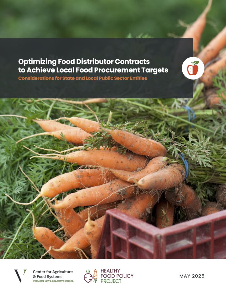 Optimizing Food Distributor Contracts to Achieve Local Food Procurement Targets